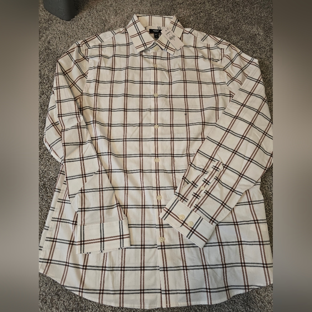 Men's Express Checkered Dress Shirt